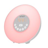 Smart Sunrise Alarm Clock - VAVA Wake Up Light with 7 Colors Switch and FM Radio for Bedrooms- 6 Adjustable Alarm Sounds Sunset Simulation, Touch Control and Snooze Function