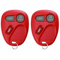 2 KeylessOption Replacement 3 Button Keyless Entry Remote Control Key Fob -Red