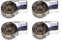 Brady High Adhesion Vinyl Label Tape (M71C-2000-595-WT) - Black on White Vinyl Film - Compatible with BMP21-PLUS, IDPAL, and LABPAL Label Printers (Fоur Расk, Black/White)