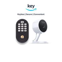 Yale Assure YRD216 Lock Push Button Deadbolt + Amazon Cloud Cam | Key Smart Lock Kit (Oil-Rubbed Bronze)