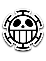 95Vibes One Piece Inspired Trafalgar Law Heart Pirates Tatoo Vinyl Decal Sticker 3''x4''