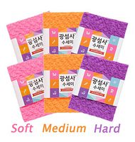 Harooliving 6 Packs Gwangsumsa Scouring Pad Luster Scrubber Dishwash Cloth Kitchen Sponges Made in Korea (Mix, 6PCS)