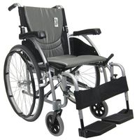 Karman Ergonomic Wheelchair in 18" Seat, Pearl Silver Frame and Silver Cushions