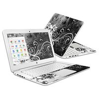 Mightyskins Skin Compatible with Hp Chromebook 14 (2014) - Black Flourish | Protective, Durable, and Unique Vinyl Decal Wrap Cover | Easy to Apply, Remove, and Change Styles | Made in The USA