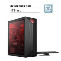 2020 HP OMEN Obelisk Desktop (9th Gen Intel 8-Core i7-9700 up to 4.7GHz, 32GB DDR4 RAM, 1TB SSD, NVIDIA GTX 1660 Ti 6GB, WiFi, Bluetooth, HDMI, Mouse, Keyboard, Windows 10)