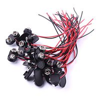 Atoplee 200 Pack 9 Volt 9v Battery Clip Snap on Connectors NEW