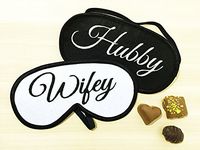 ComfortDecorHouse Hubby and Wifey Handmade Sleep Masks Wedding Gift for Couples Eye Cover Eye Mask for Sleeping Night Mask Eye Sleep Mask