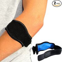 Eulay Tennis Elbow Brace (2-Pack) with Compression Pad,Best Tennis & Golfer's Elbow Strap Band-Arm Support for Women & Men