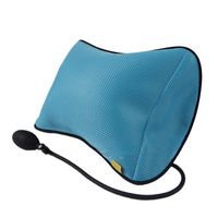 Tcare-Inflatable Cushions Lumbar Support for Car Home Office Chair Portable Pillow with Pump Black Removable Mesh Massage Pillows (Blue)