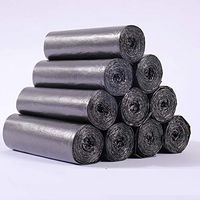 100Pcs/5 Roll Disposable Thick Trash Holder Rubbish Pouch Garbage Bag Home Hotel Kitchen Waste Bin Liners Black 100pcs