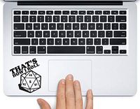 That's How I Roll 20 Sided Die Printed Trackpad Clear Vinyl Decal Sticker Compatible with Apple MacBook Pro Air 11" 12" 13" 15" All Years Laptop Keyboard (13" MacBook Air)