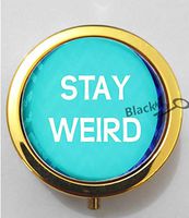 BlackKey Stay Weird Inspiration 3-Compartment Decorative Pocket Gift Box Case Organizer for Pill, Color 2 -941
