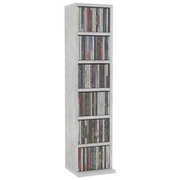 Canditree Media Cabinet, Media Storage Shelf Organizer for CDs and DVDs 8.3"x6.3"x34.6" (Concrete Gray)