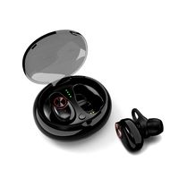 True Wireless Earbuds V5 with Charging Case - Noise Cancelling Mic Earphone - Sports Easy-Pairing Bluetooth Earphones for Running and Jogging - Hi-Fi Sound, Compatible with iPhone, Android (Black)