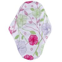 Reusable Menstrual Pads, Bestpriceam S/M/L Random Pattern Reusable Bamboo Cloth Washable Menstrual Pad Mama Sanitary (L, White)