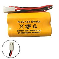 Day-Brite CXL6VBXT Dual-Lite 0120894 12-894 Astralite 20-0001 PowerSonic A15032-1 4.8v 800mAh NiCad Battery Pack Replacement Exit Sign Emergency Light Chloride 100-003-A113 OSI OSA004