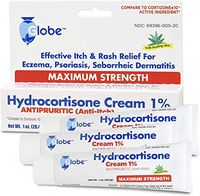 Hydrocortisone Maximum Strength Cream 1% with Aloe, 3 OZ (Compare to Cortizone-10) (3 x 1 OZ Tubes)