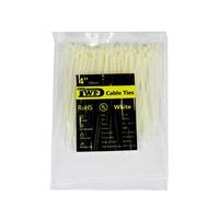 Small Zip Ties White - 4 inch Nylon Cable Ties Self-Locking Plastic Wire Ties with 18LB Tensile Strenth,100 Pieces