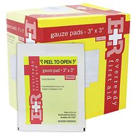 Ever Ready First Aid Sterile Gauze Pads, 3x3, 100/box