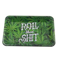 YJ-Bear Metal Rolling Tray, Leaves Mini Metal Rolling Tray Multifunctional Tray for Hold Fruit/Nuts/Tobacco/Tableware Set [Size : 1812.5cm]