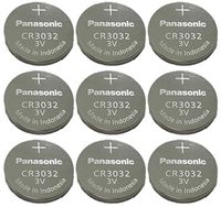 9-pack Panasonic Battery, Lithium Button Cell Cr3032- Cr 3032