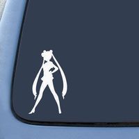 SoCool - Sailor Moon Serena - Vinyl 5.5" tall (color: WHITE) decal laptop tablet skateboard car windows sticke