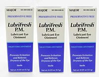 Major Pharmaceuticals Lubrifresh P.M. Sterile Artificial Tears Ointment, 3 Count