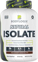 Bodylogix Natural Grass-Fed Whey Isolate Protein Powder, NSF Certified, Decadent Chocolate, 4 Pound