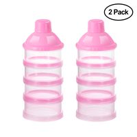 Accmor Baby Milk Powder Formula Dispenser, Non-Spill Smart Stackable Baby Feeding Travel Storage Container, BPA Free, 4 Compartments,Clear