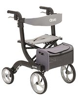 Drive Medical Nitro Euro Style Black Rollator Walker, Black, Standard seat Height (20.5")
