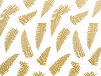 Golden Frond Print Design Gift Grade Tissue Paper Sheets - 15" x 20" Choose Package Amount (144)