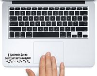 I Solemnly Swear Footprints Harry Potter Printed Trackpad Clear Vinyl Decal Sticker Compatible with Apple MacBook Pro Air 11" 12" 13" 15" All Years Laptop Trackpad Keyboard (New 13" Macbook Pro)