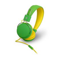 MQbix MQHT570GRN Earfoam Layers High Performance Headphones with Mic, Green