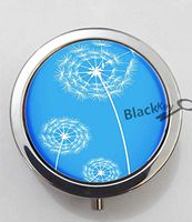 BlackKey Dandelion Flower Pattern 3-Compartment Decorative Pocket Gift Box Case Organizer for Pill, Color 1 -1219