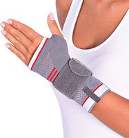 ORTONYX Wrist Support Brace with Splint for Carpal Tunnel Arthritis - L/Left Gray/Red