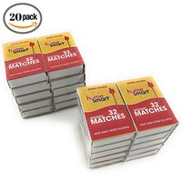 20 Pack - Home Smart Pocket Wooden Safety Strike On Box Matches 20 Packs of 32 Matches Total 640 Matches