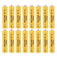 AAA Rechargeable Batteries NICD 1.2V 400mAh Button Top Count (16Pcs)