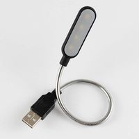 USB Light for Laptop Computer Keyboard, Mini USB LED Light Lamp,Flexible Gooseneck Reading Light, USB Powered LED Light, Portable USB Laptop Light(Black(White light))