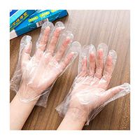 LLguz Disposable Gloves Set - Clear Plastic Food Gloves Baking Mitten Tool For Restaurant Travel (200PCS)