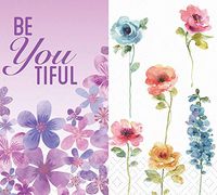 Design Design Hankies Pocket or Purse Tissue Packets Bundle of 6 (Be-You-Tiful & Rainbow Seed)