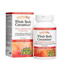 CurcuminRich Whole Body Curcumizer by Natural Factors, Supports a Healthy Heart, Joints, Brain and Inflammatory Response with Omega-3 EPA and DHA, 60 softgels (30 Servings)