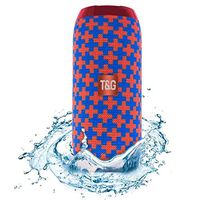 RiderTech 117 Bluetooth Speaker Portable Waterproof Outdoor Wireless Speakers Enhanced Bass, Built in Mic, TF Card, Auto Off, FM Radio for Beach, Shower & Home (flower red)