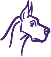 hBARSCI Great Dane Vinyl Decal - 5 Inches - for Cars, Trucks, Windows, Laptops, Tablets, Outdoor-Grade 2.5mil Thick Vinyl - Purple