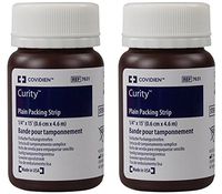 Covidien 7631 Curity Plain Packing Strip, 1/4" x 15 ft. (Pack of 2)