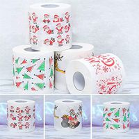 4Pcs Toilet Roll Paper Christmas Supplies Santa Claus Pattern Toilet Paper Xmas Decor Tissue Home (K)