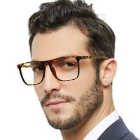 MARE AZZURO Reading Glasses Men Square Reader 0 1.0 1.25 1.5 1.75 2.0 2.25 2.5 2.75 3.0 3.5 4.0 5.0 6.0 (Brown 150)