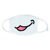 Lightclub White Anime Emoticon Mouth-Muffle Kaomoji Anti-Dust Cute Kawaii Lovely Face Mask (5)