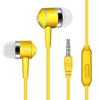 In Ear Earbuds, FIN86 In-ear Headphones with Microphone,Stereo Dual Driver Clear Sound Ear buds Earphone Wired Earphones Support Android,MP3,Tablet,PC And Other Devices. (Yellow)
