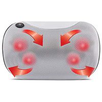 Kneading Neck Massage Pillow with Heat - Shiatsu Deep Kneading Back Massager for Neck and Back Pain | Relax and Relieves Muscle Soreness | Compact for Home or Office Use