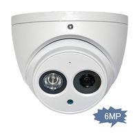 6MP Outdoor Dome IP Camera IPC-HDW4631C-A 3.6mm, 3072×2048, POE Turret Security Network Camera with Audio, Bulit in Mic, 164ft Night Vision, IP67 Weatherproof International Version